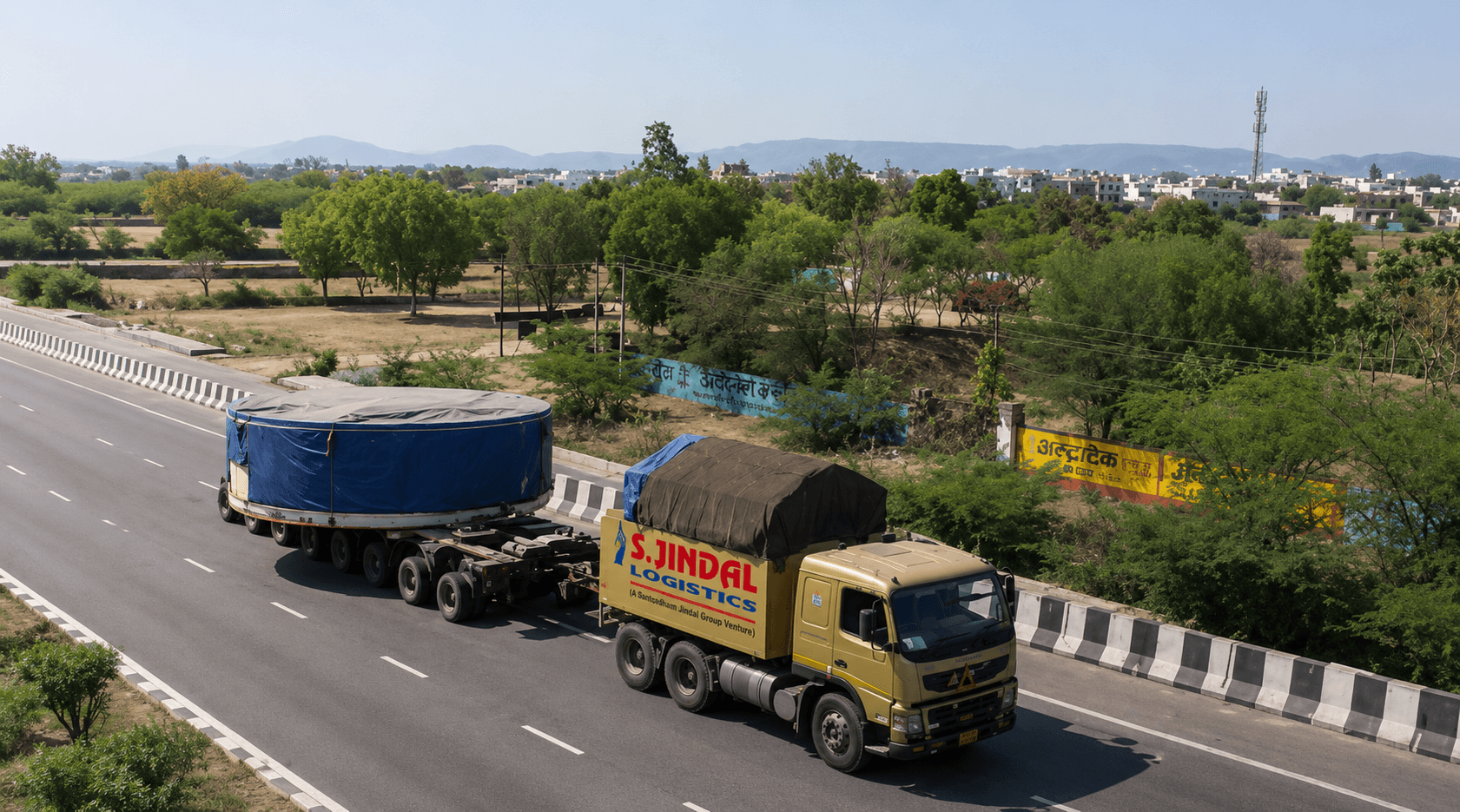 Heavy cargo move on multi-axle trailer
